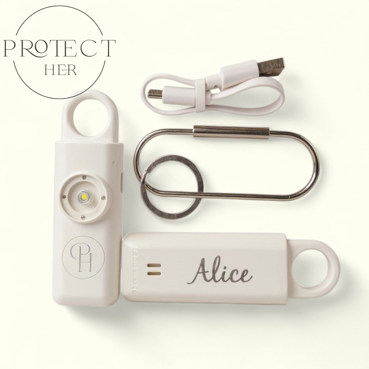 protect her safety device white