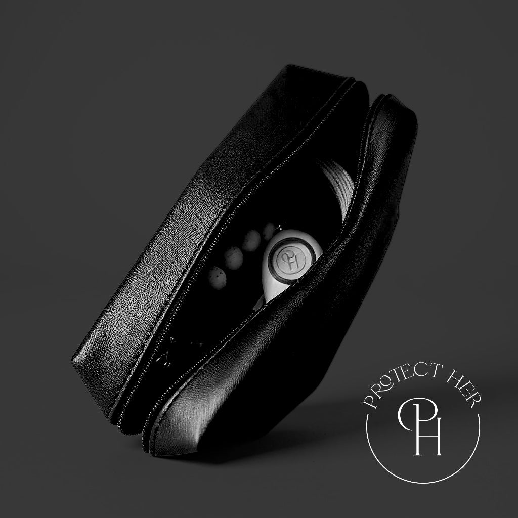 Black case with a product inside Protect Her