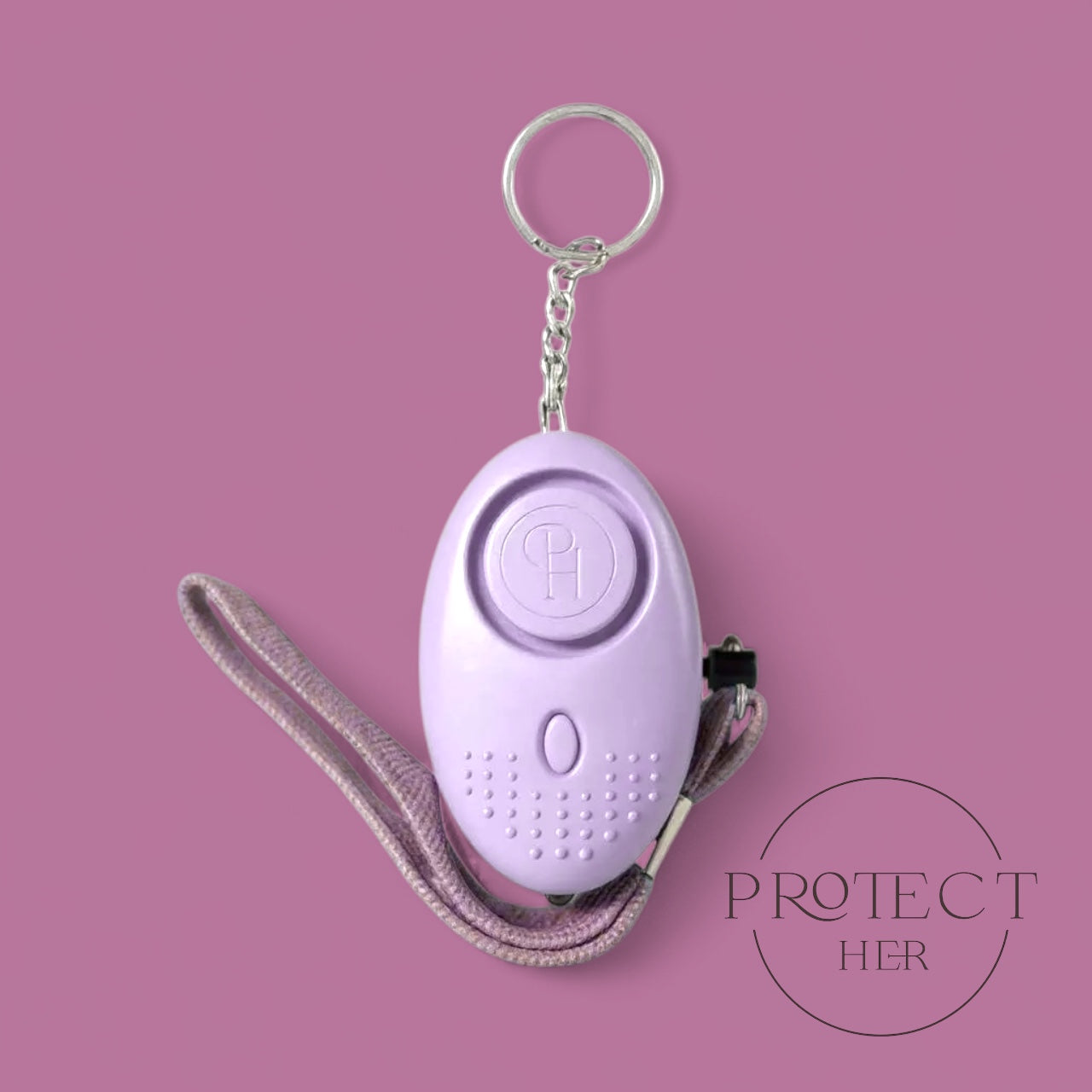 Purple personal safety alarm Protect Her